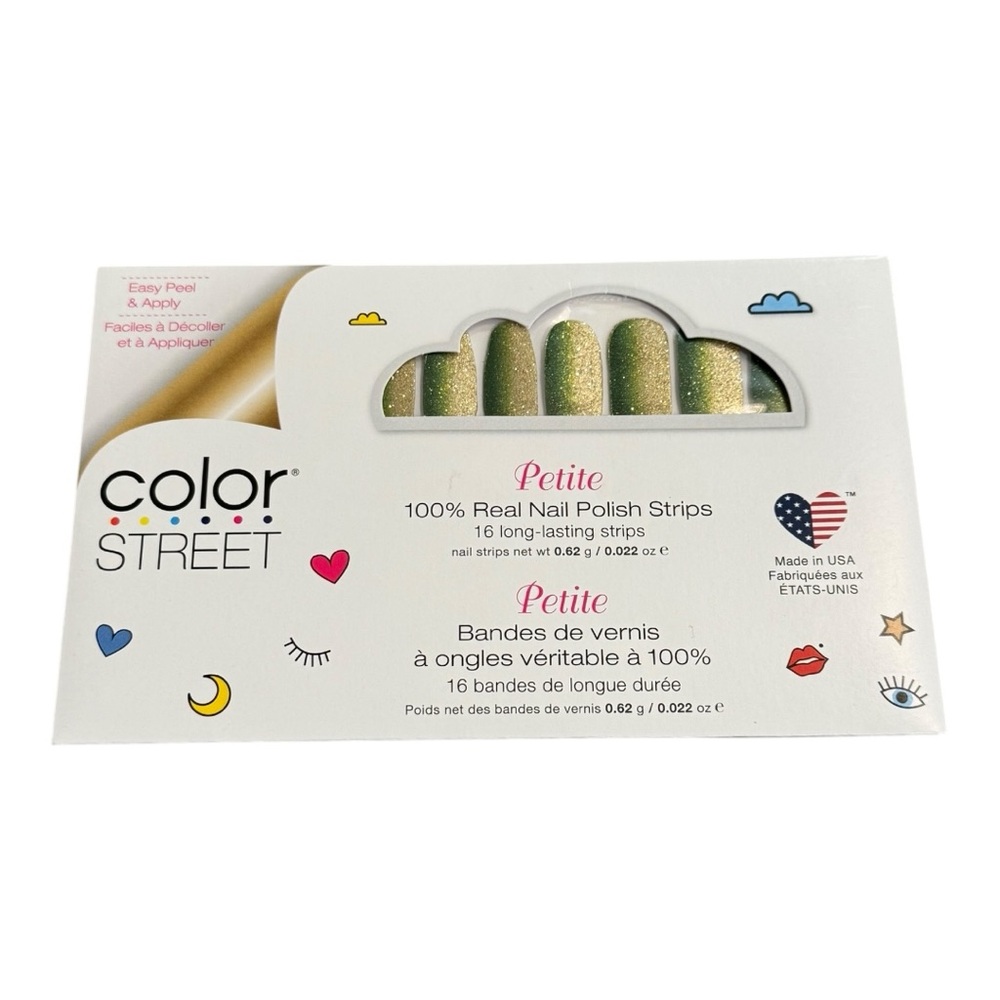 Color Street PETITE FEELING LUCKY St. Patrick’s Day Gold Green Ombré Glitter Set - Picture 4 of 8